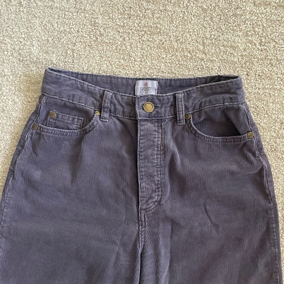Purple Wide-legged Corduroy Pants - Picture 4 of 6